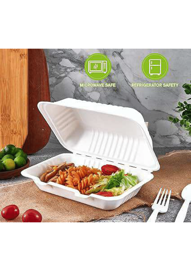 9x6 Plant Fiber Snack Pack Clamshell Code: YG04 Per Carton Of 200 - Image 2