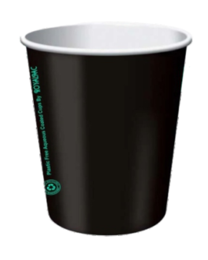 Black Coffee Cups 12oz Aqueous lined Per Carton Of 500