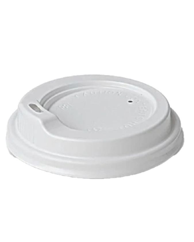 White Plant Fibre Cups Lids To Suit 120z/16oz Code: SR06 Per Carton Of 500
