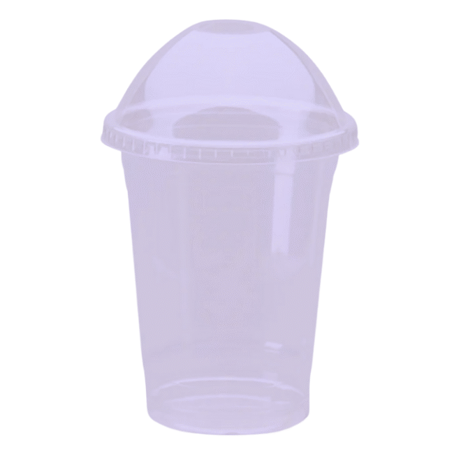 Bio-Plastic Clear Cups & Lids
